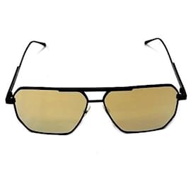 Bottega Veneta-Bottega Veneta Pilot Frame Sunglasses BV1012S-Black