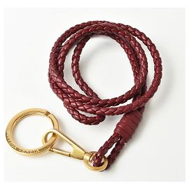 Chaveiro/cordão de couro Bottega Veneta Marrom