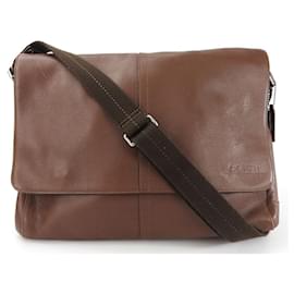 Coach-USED COACH Leather Shoulder Bag F70423-Brown