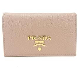 Prada-Prada Saffiano Card Case 1MC122 Pink Beige-Pink
