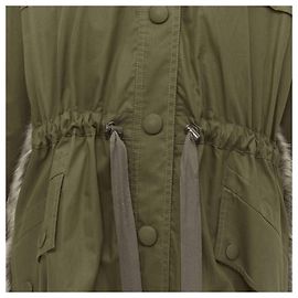 Stella Mc Cartney Parka militar de piel sintética Stella McCartney Verde