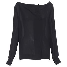Die plissierte Boot-Ausschnitt-Bluse von The Row Schwarz