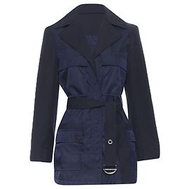 Chloé Chloe ikonische taillierte Jacke mit Gürtel Blau Marineblau