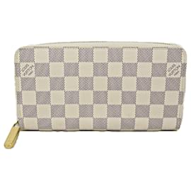 Louis Vuitton-Louis Vuitton Zippy Wallet Damier Azur Ivory N41660-White