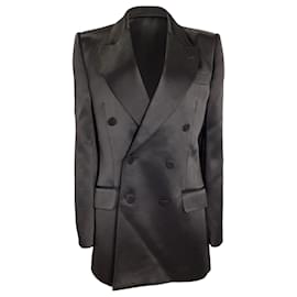 Gucci- Gucci Double-Breasted Blazer in Black Acetate-Black