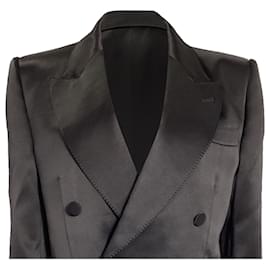 Gucci- Gucci Double-Breasted Blazer in Black Acetate-Black