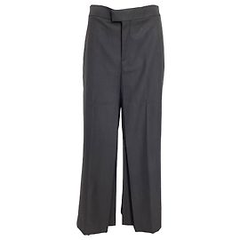 Dior Weite Hosen aus schwarzer Wolle Schwarz