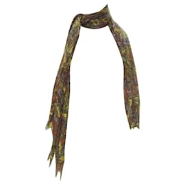 Louis Vuitton-Louis Vuitton cashmere silk paisley scarf-Yellow