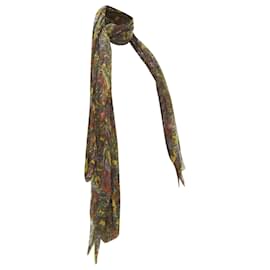 Louis Vuitton-Louis Vuitton cashmere silk paisley scarf-Yellow