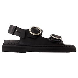 Fussbet Sandals - AMI Paris - Leather - Black Black