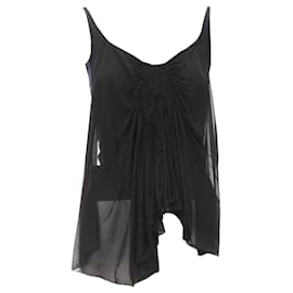 Gucci-Gucci Tom Ford ruched draped web tank-Black