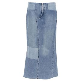 Maison Martin Margiela deconstructed patchwork denim skirt Blue