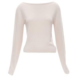Pull en laine pastel argenté avec sequins de Gianni Versace Rose