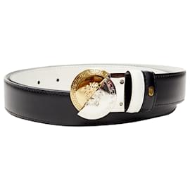 Versace-Versace Demi Medusa Reversible buckle belt-Black