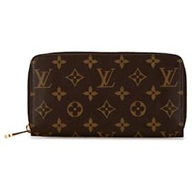 Louis Vuitton-Louis Vuitton Monogram Zippy Wallet Brown-Brown