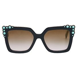 Fendi Can Eye Sunglasses Black Plastic Black