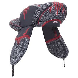 Prada Logo Jacquard Padded Trapper Hat Red