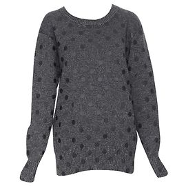 Markus Lupfer Suéter oversized de malha com estampa de bolinhas em mistura de algodão MarkLupfer Cinza