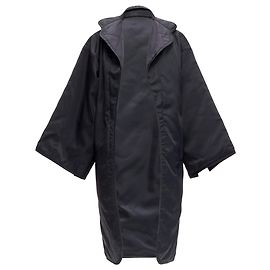 Yohji Yamamoto armhole cutout padded kimono overcoat Black
