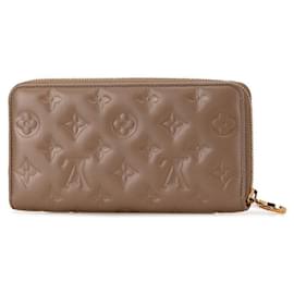 Louis Vuitton-Louis Vuitton Monogram Zippy Wallet M81511-Brown,Beige