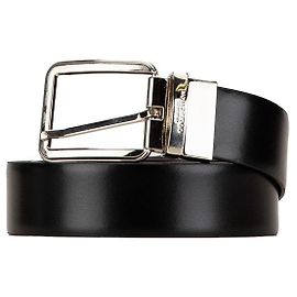 Schwarzer Ledergürtel von Versace Schwarz