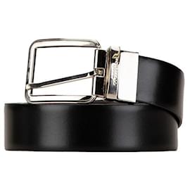 Versace-Versace Leather Belt Black-Black