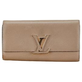 Louis Vuitton-Louis Vuitton Capucines Long Wallet -Brown,Beige