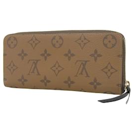 Louis Vuitton-Portefeuille Clemence Monogram Reverse Louis Vuitton-Marron