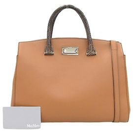 Borsa 2WAY in pelle di pitone Max Mara Marrone