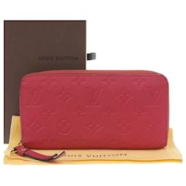 Louis Vuitton-Louis Vuitton Monogram Empreinte Zippy Wallet Long Wallet M60942-Red