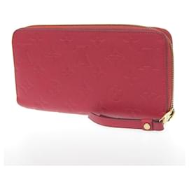 Louis Vuitton-Louis Vuitton Monogram Empreinte Zippy Wallet Long Wallet M60942-Red