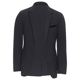 Lanvin Alber Elbaz wool blend velvet peak lapel formal blazer jacket Black