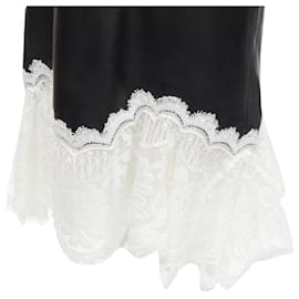 Alexander Mcqueen-Alexander McQueen leather lace dress-Black