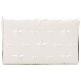 NELLO Kartenetui aus Lackleder von Jimmy Choo Weiß