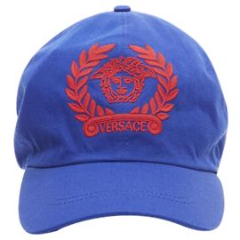 Gorra de béisbol bordada con el logo de Medusa de Versace M / Azul