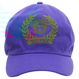 Versace-Versace Medusa logo embroidery baseball hat M /-Blue