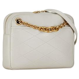 Yves Saint Laurent-Yves Saint Laurent Leather Shoulder Bag 669308-Grey