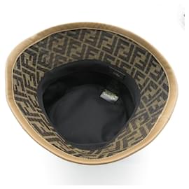 Fendi-Fendi Polyester Hat Brown Unisex-Brown