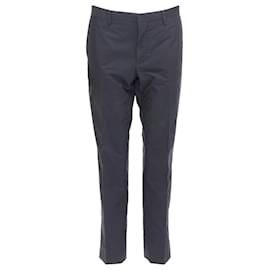Lanvin-Lanvin Wool Blend Crepe Concealed Fly Tapered Trousers-Black