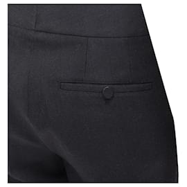Lanvin-Lanvin Wool Blend Crepe Concealed Fly Tapered Trousers-Grey