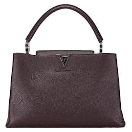 Louis Vuitton-Louis Vuitton Capucines MM Leather Handbag M48869-Purple