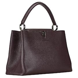 Louis Vuitton-Louis Vuitton Capucines MM Leather Handbag M48869-Purple