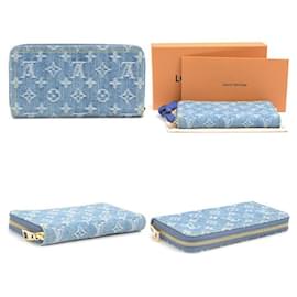 Louis Vuitton-Louis Vuitton Monogram Denim LV Remix Zippy Wallet M82958-Blue