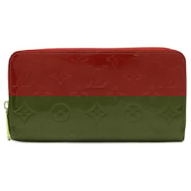 Louis Vuitton-Louis Vuitton Monogram Vernis Zippy Wallet-Red