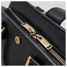 Yves Saint Laurent-Yves Saint Laurent Leather Baby Cabas Handbag 472466-Black