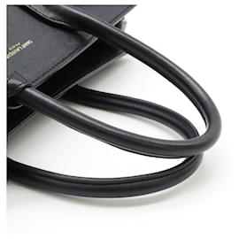 Yves Saint Laurent-Yves Saint Laurent Leather Sac de Jour Baby Handbag 377183-Black