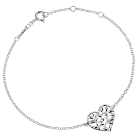 Tiffany & Co-Pulseira de coração de folha de oliveira em prata 925 Tiffany & Co-Prata,Metálico