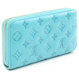 Louis Vuitton-Louis Vuitton Monogram Embossed Leather Zippy Wallet-Blue