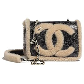 Chanel-Chanel Shearling limited bag-Beige