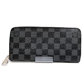 Louis Vuitton-Louis Vuitton Damier Graphite Zippy Wallet-Black